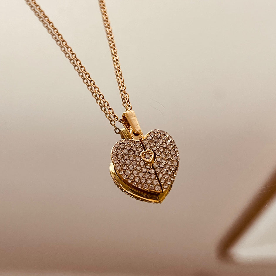 Collar corazón gold (grabado a láser)