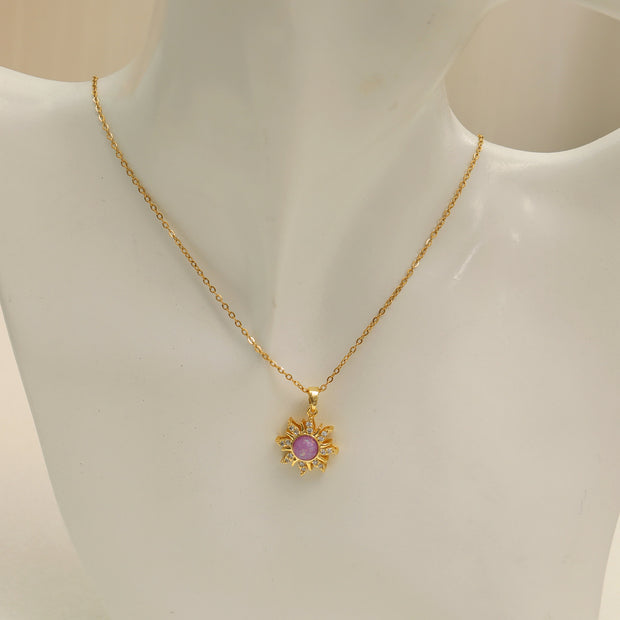 Collar sol brillante (lila)