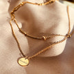 Collar doble capa dije de 1cm (grabado a láser ambas caras)