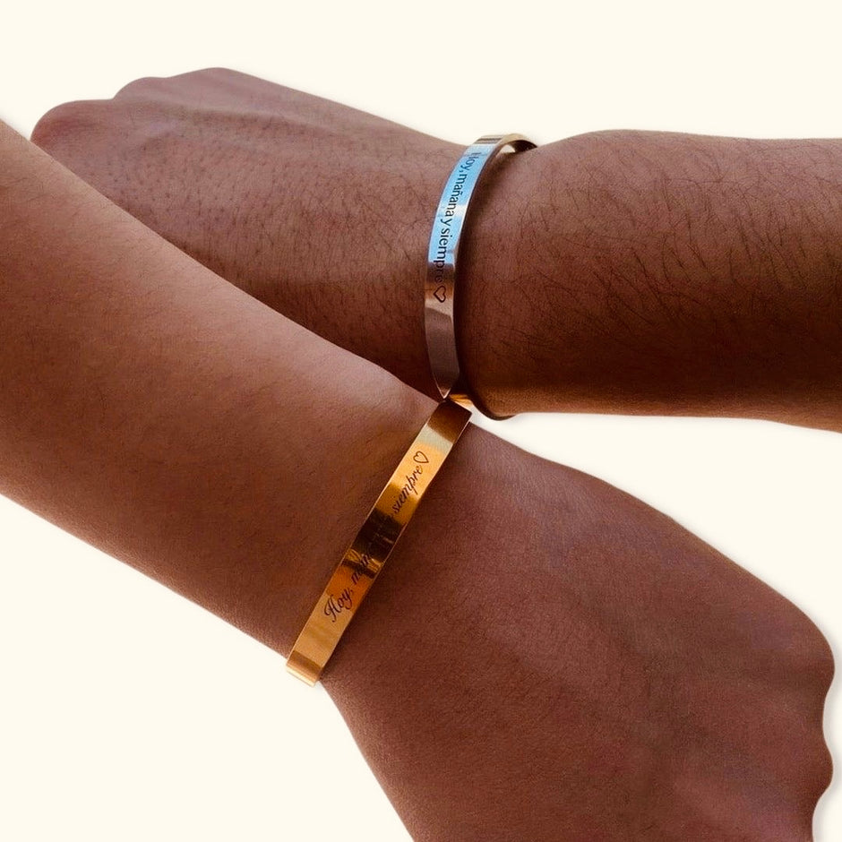 Brazalete personalizado 9 mm liso (grabado a láser)