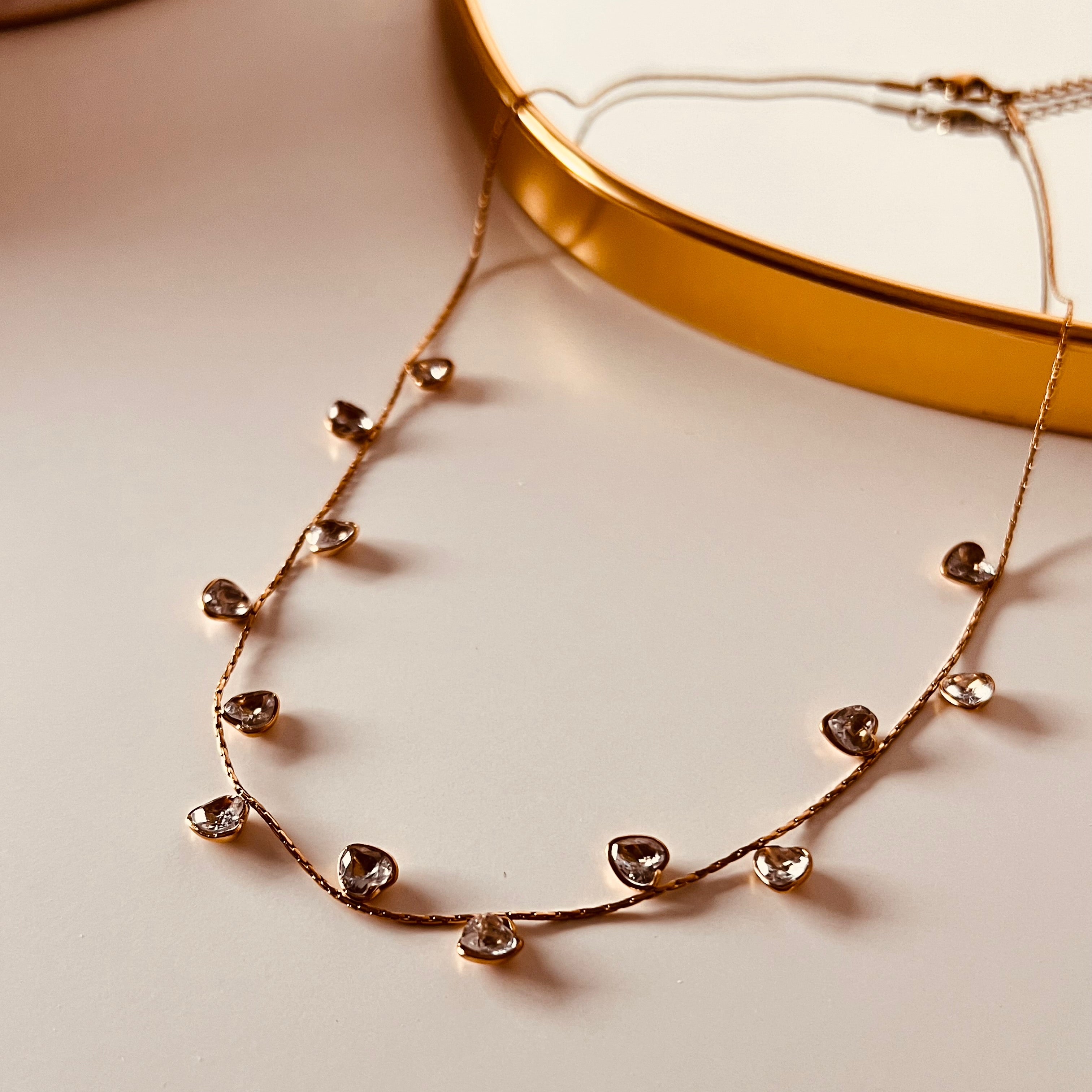 Collar gargantilla corazón cristal