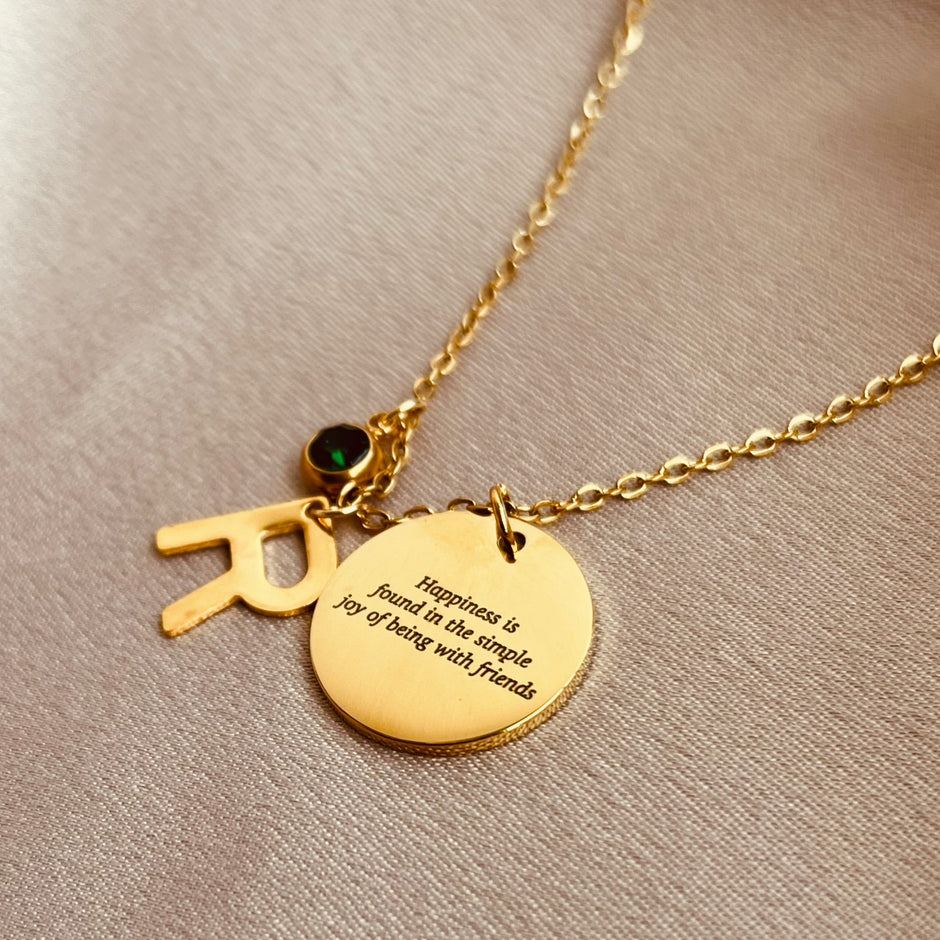 Collar inicial (Grabado a láser ambas caras)