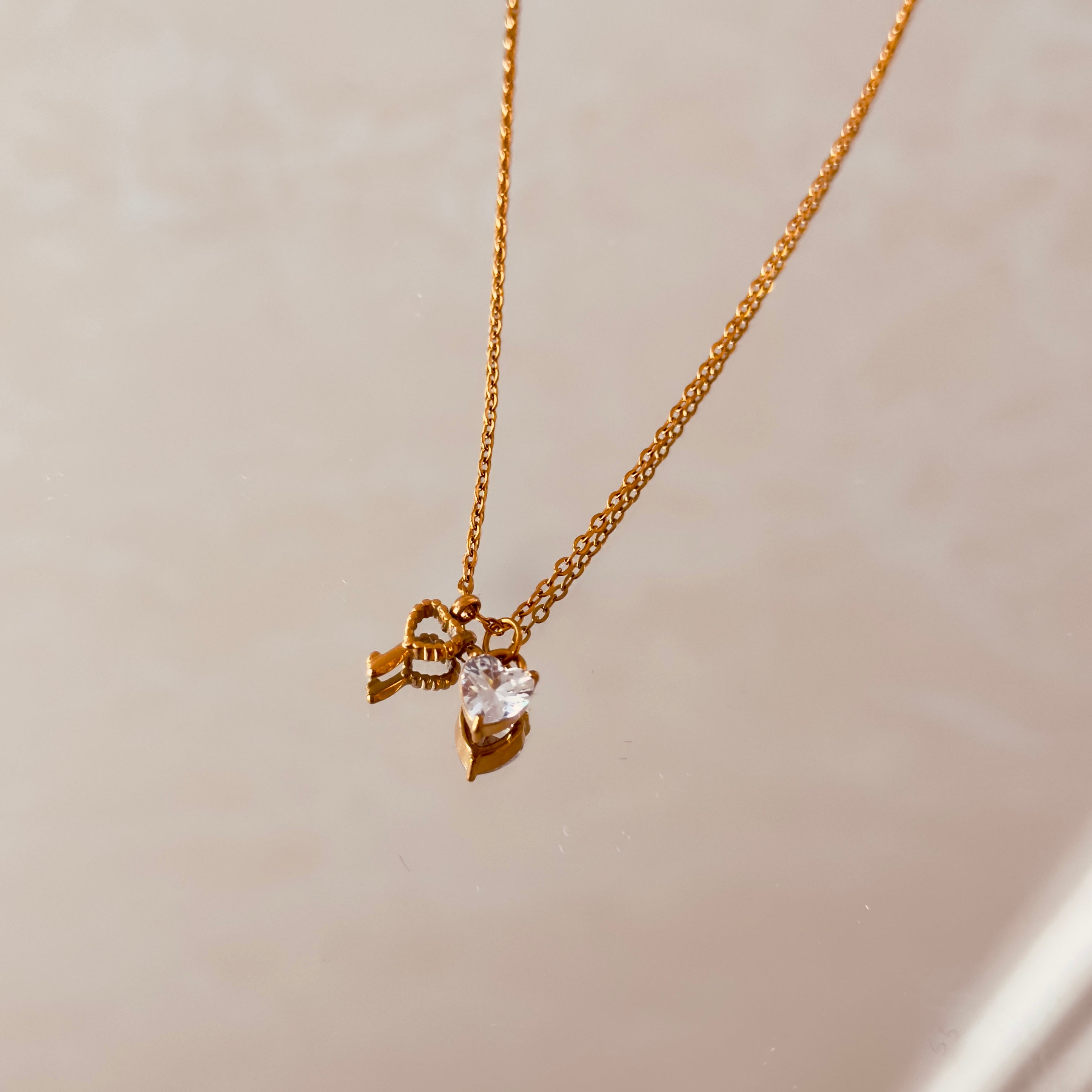 Collar corazón y llave