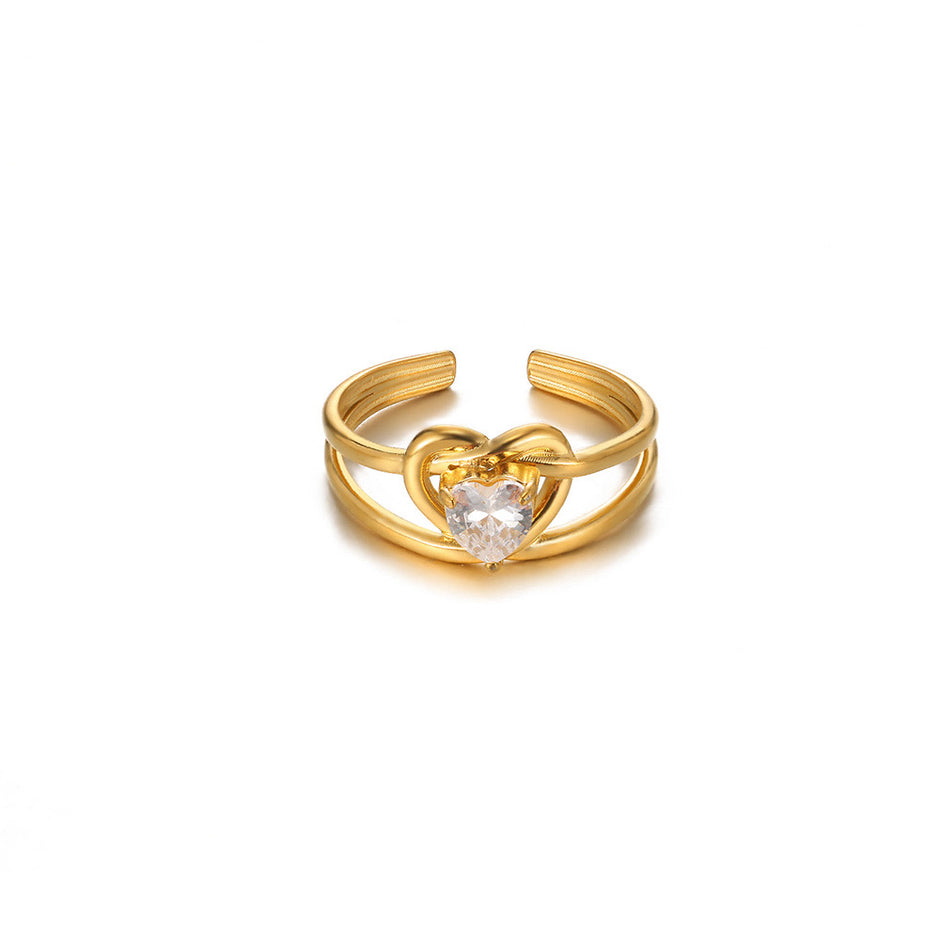 Anillo corazón blanco