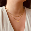 Collar doble capa dije de 1cm (grabado a láser ambas caras)
