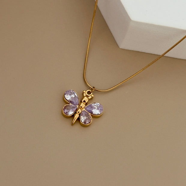 Collar libélula (lila)