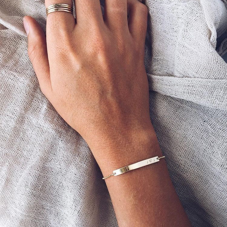 Pulsera de placa 4mm (grabado a láser).