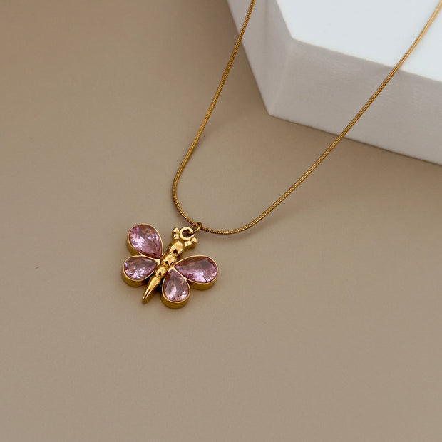 Collar libélula (rosa)