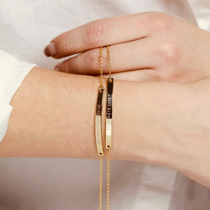 Pulsera de placa 4mm (grabado a láser).
