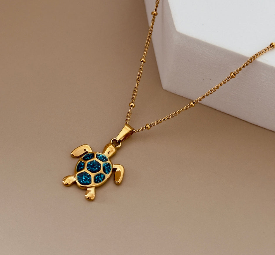 Collar Tortuga Azul