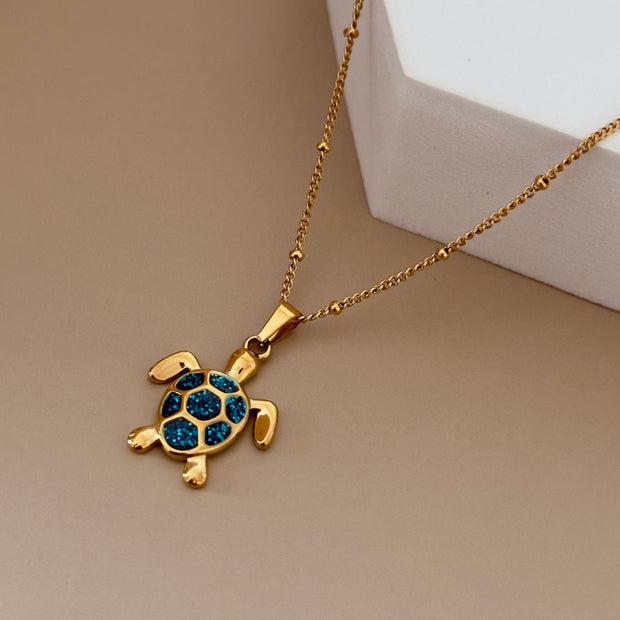 Collar Tortuga Azul