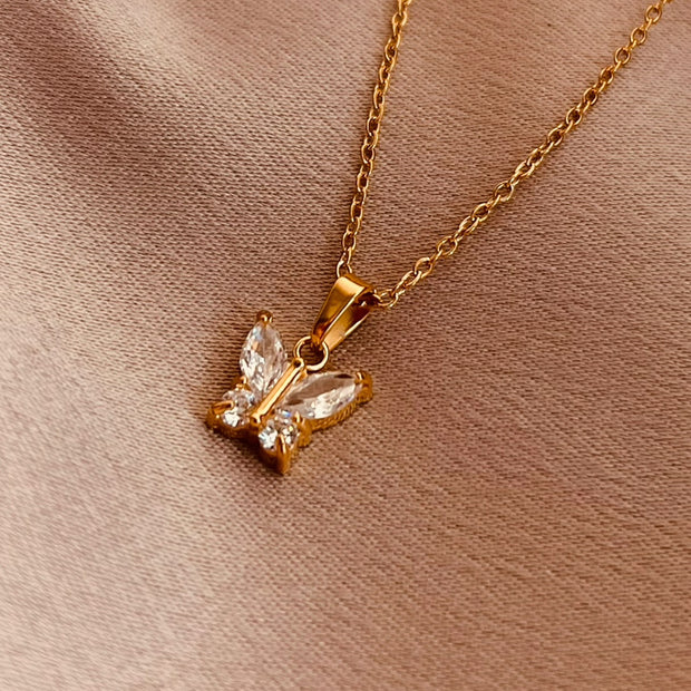 Collar Mariposa Blanca