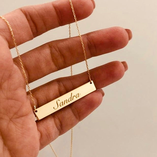 Collar rectangular personalizado (grabado a láser).