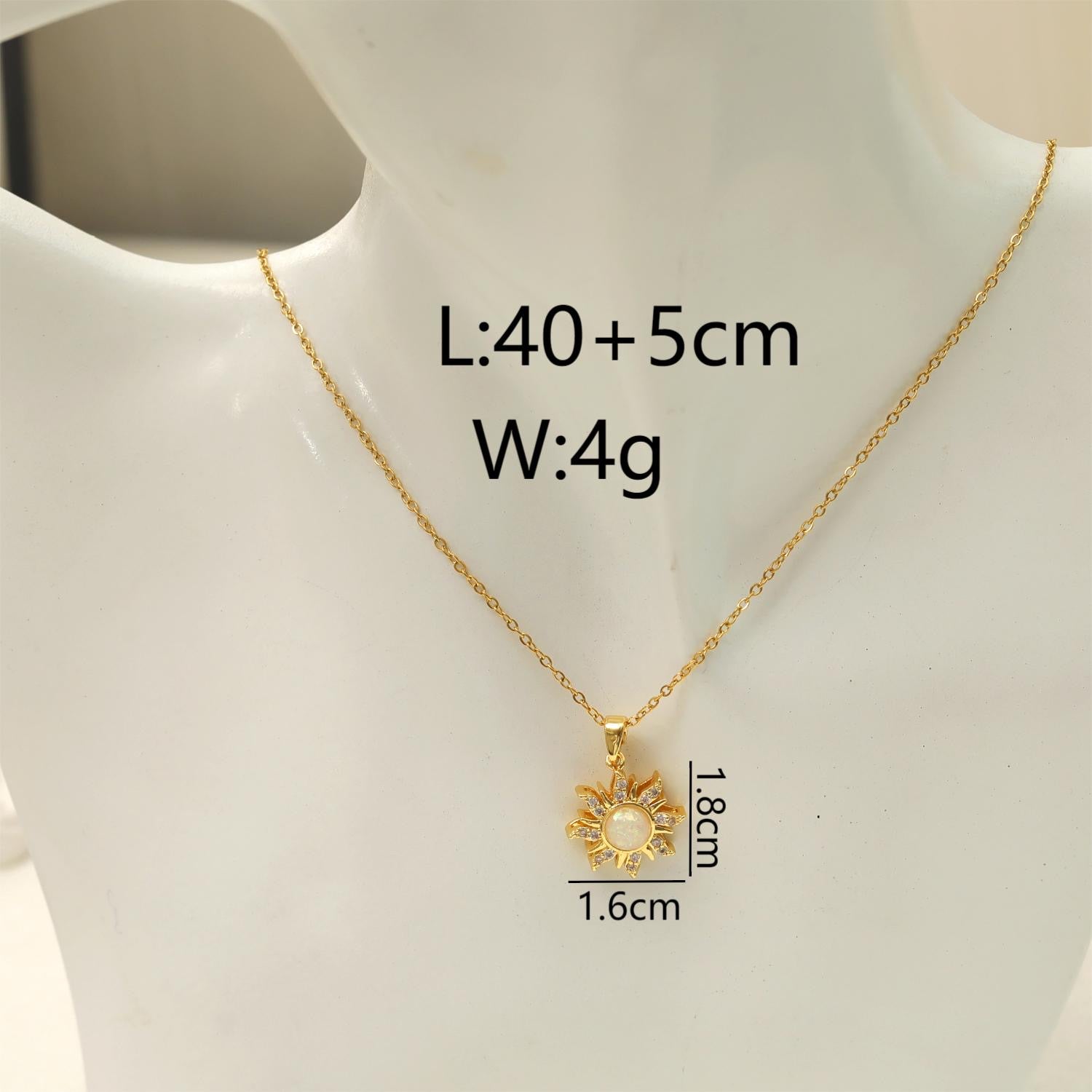 Collar sol brillante (blanco).