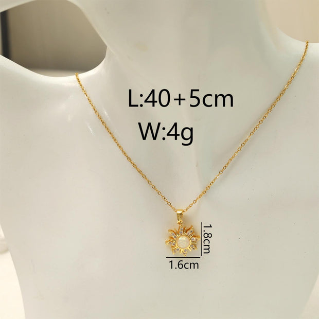 Collar sol brillante (blanco).