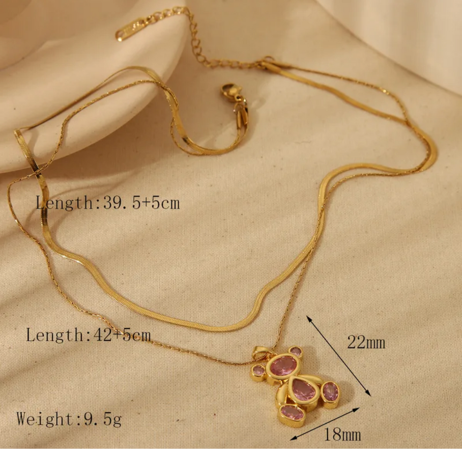 Collar Oso doble capa