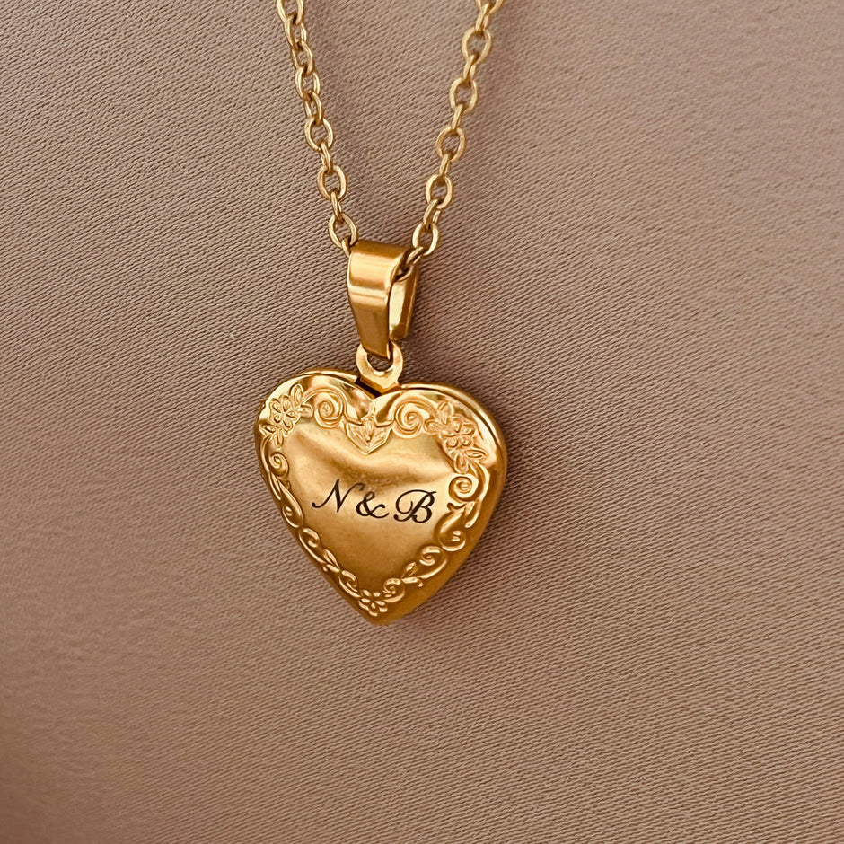 Relicario grabado a láser con foto (20 mm)