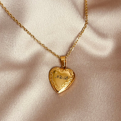 Relicario grabado a láser con foto (20 mm)