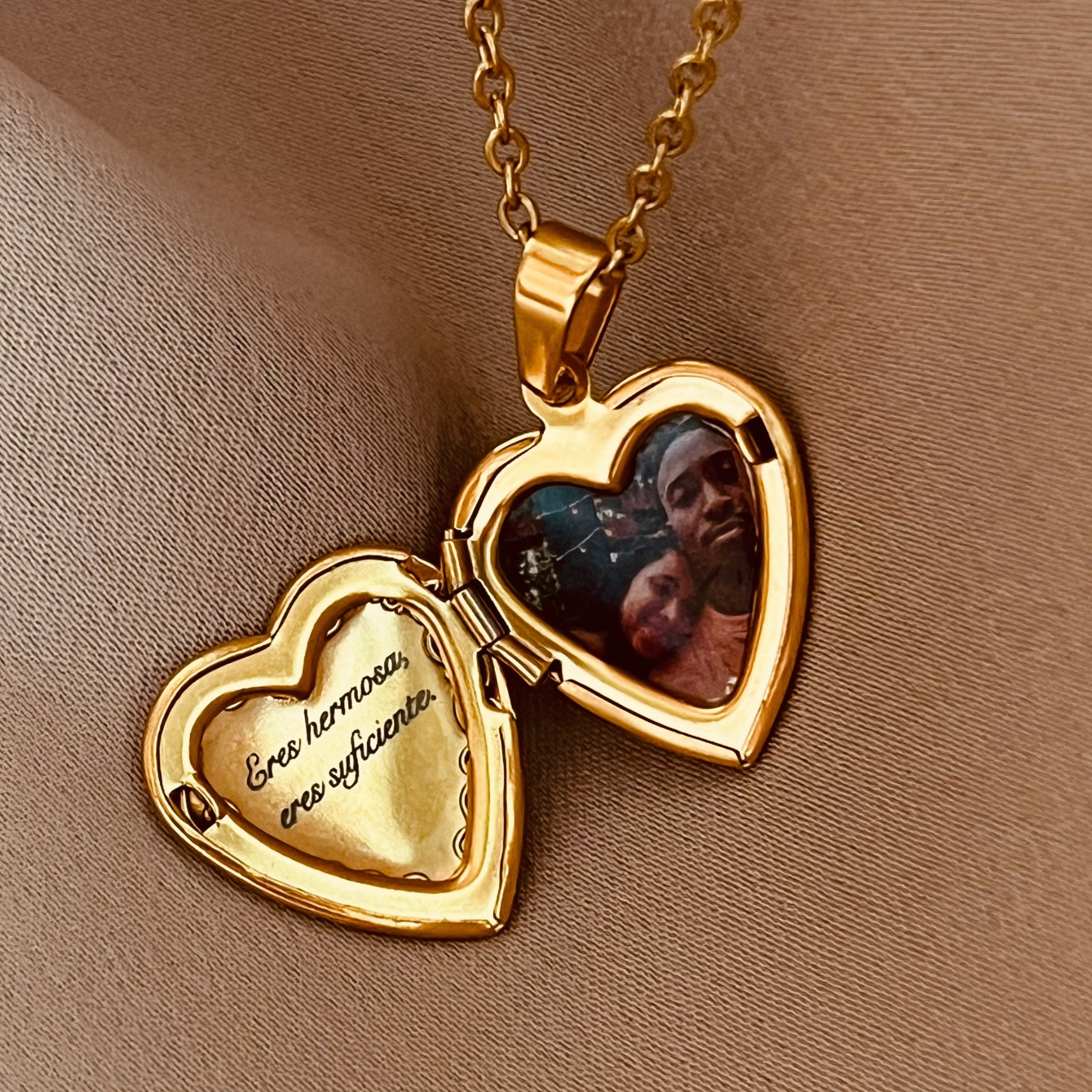 Relicario grabado a láser con foto (20 mm)