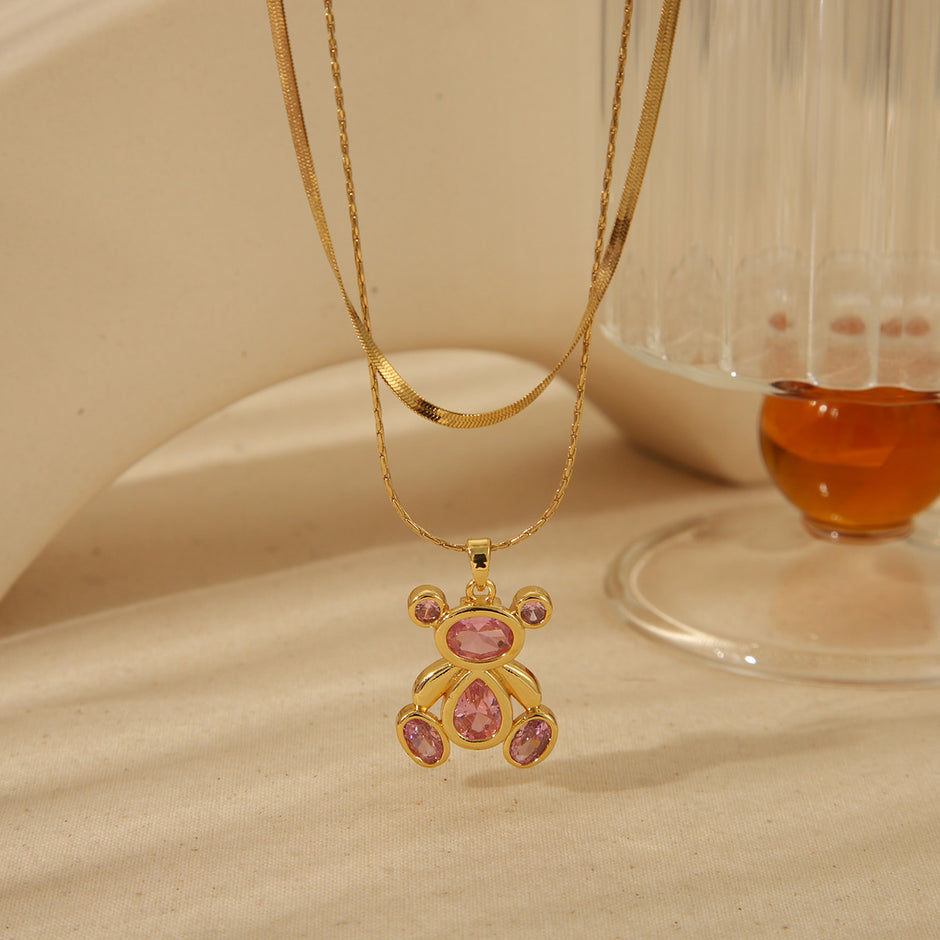 Collar Oso doble capa