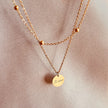 Collar doble capa dije de 1cm (grabado a láser ambas caras)